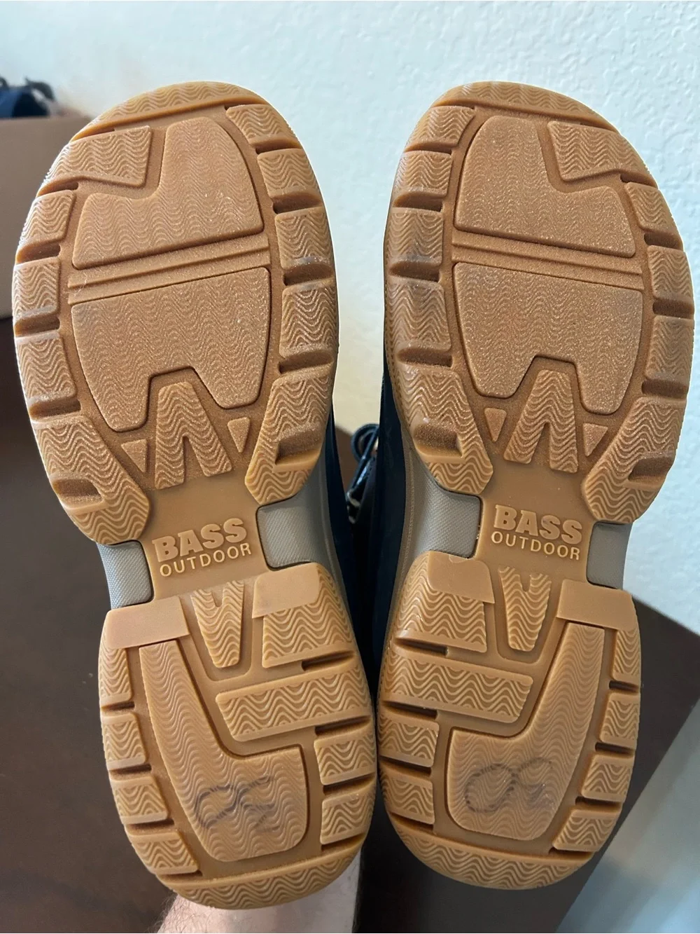 BASS Men's Navy and Brown Waterproof Outdoor Boots